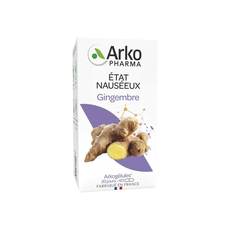 Arkopharma Arkogélules Gingembre état nauséeux 40 gélules