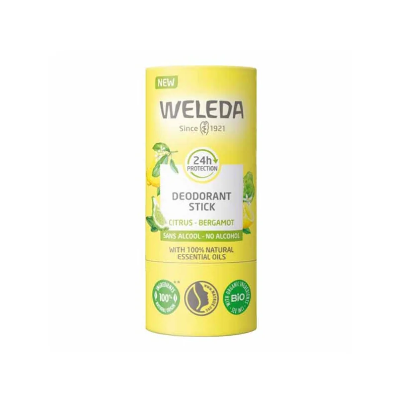 Weleda déodorant stick 24h Citrus bergamote bio 50gr
