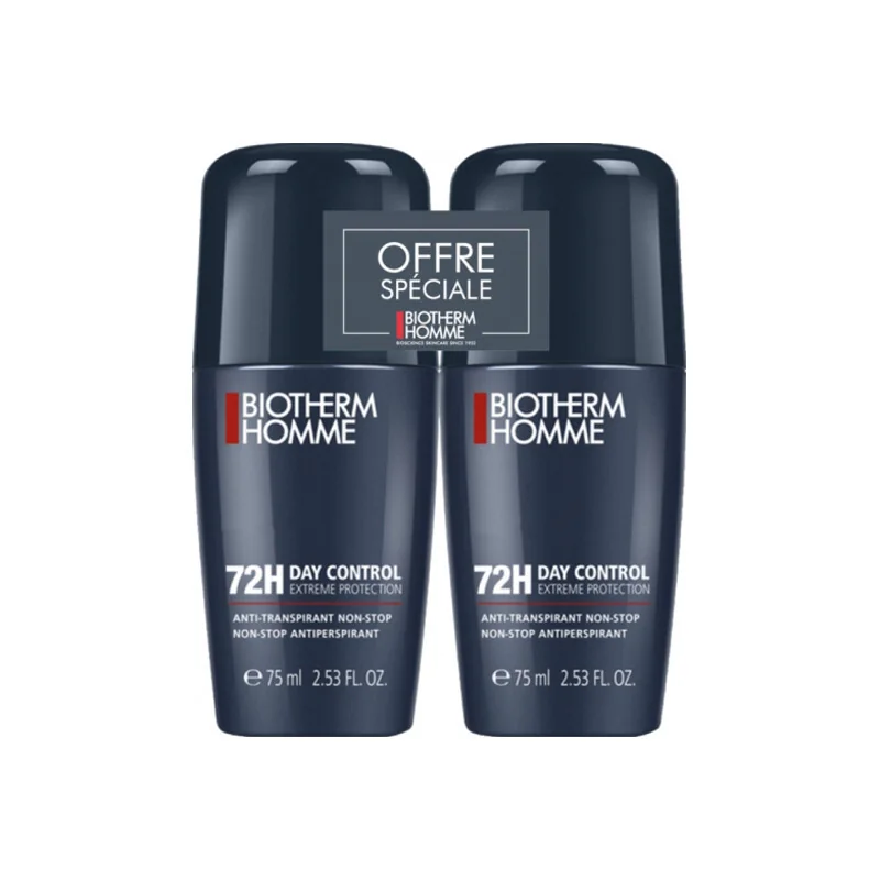 Biotherm Day Control Protection 72h déodorant roll-on lot de 2x75ml