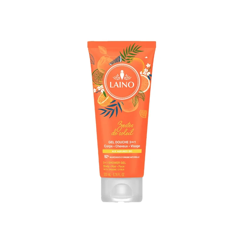 Laino gel douche 3 en 1 hydratant aux Agrumes 200ml