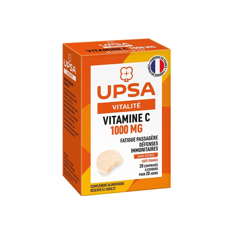 UPSA Vitalité Vitamine C 1000 mg 20 comprimés à croquer
