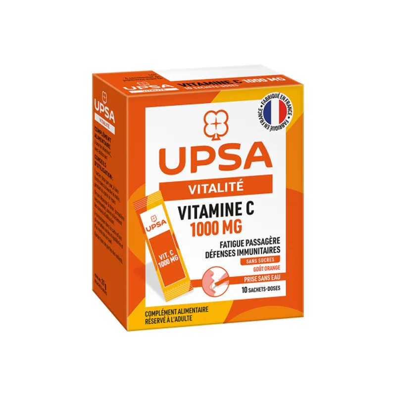 UPSA Vitalité Vitamine C 1000mg orange 10 sachets-doses