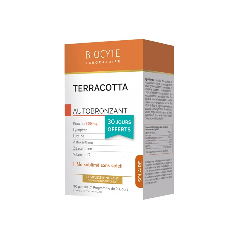 Biocyte Pack Terracotta Autobronzant 90 gélules