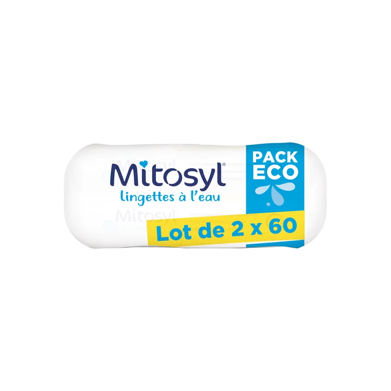 Mitosyl lingettes à l'eau lot de 2 x 60