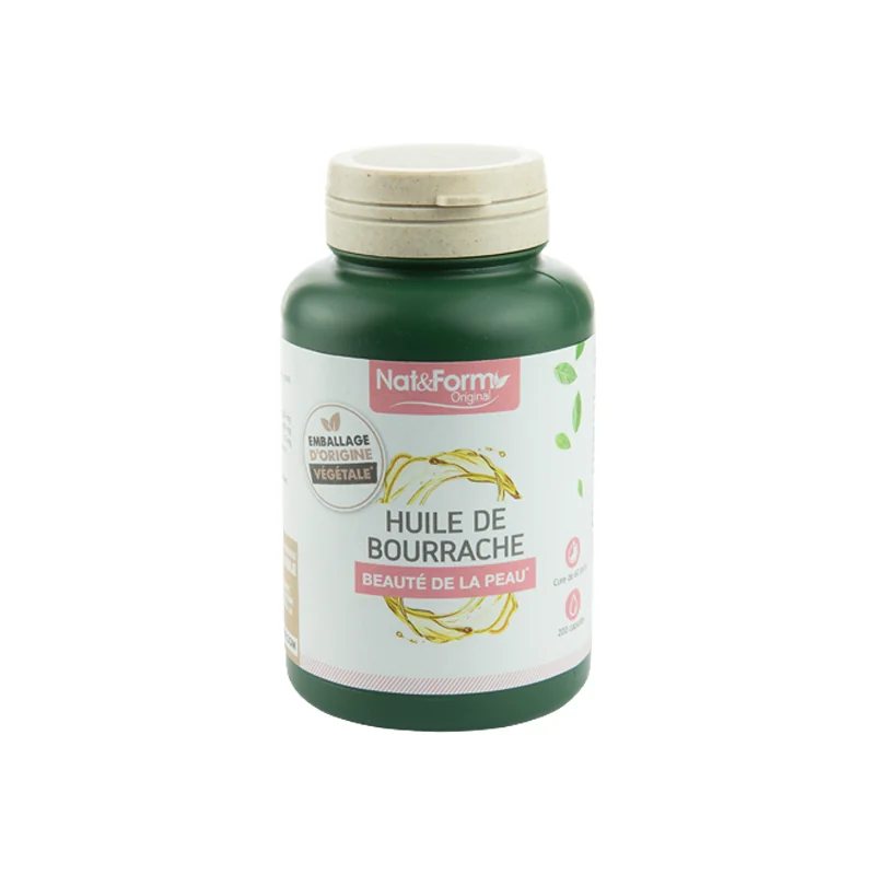 Nat & Form huile de bourrache 200 capsules