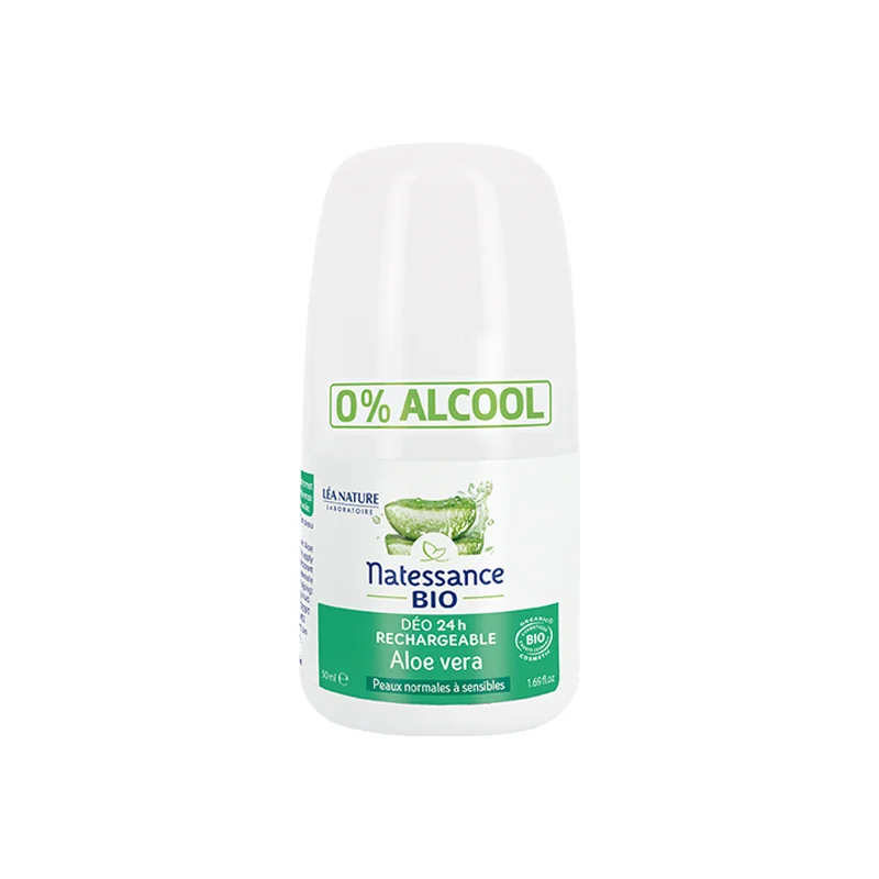 Natessance déo 24H rechargeable Aloe Vera bio 50ml