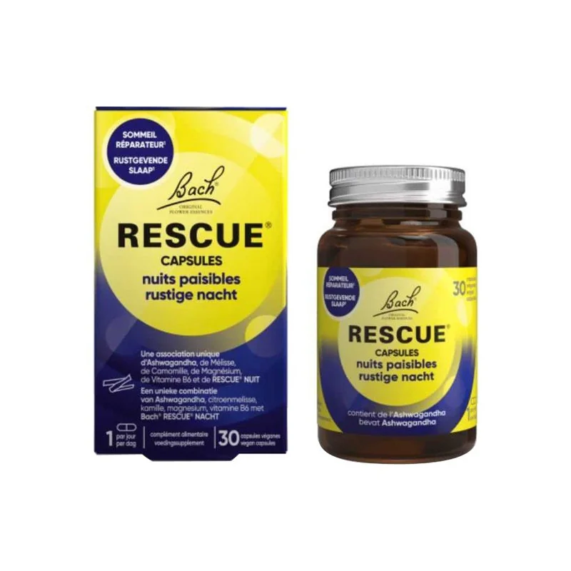 Fleurs de Bach Rescue Capsules nuits paisibles 30 capsules