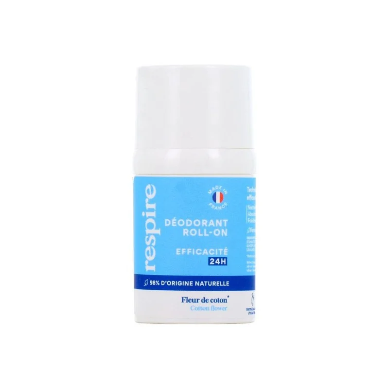 Respire déodorant roll-on 24h Fleur de coton 15ml