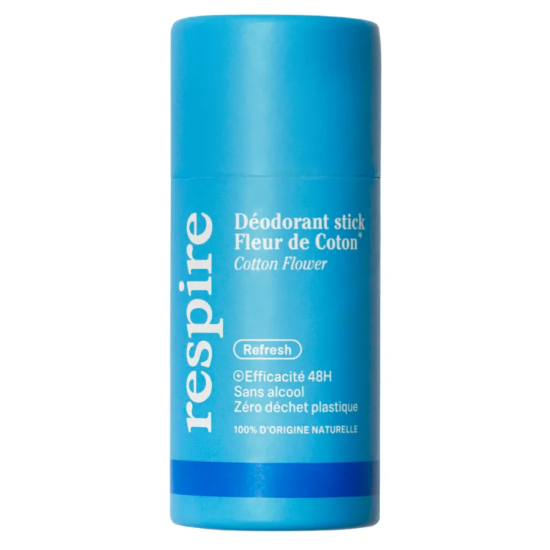 Respire déodorant stick Fleur de coton  48h 50gr