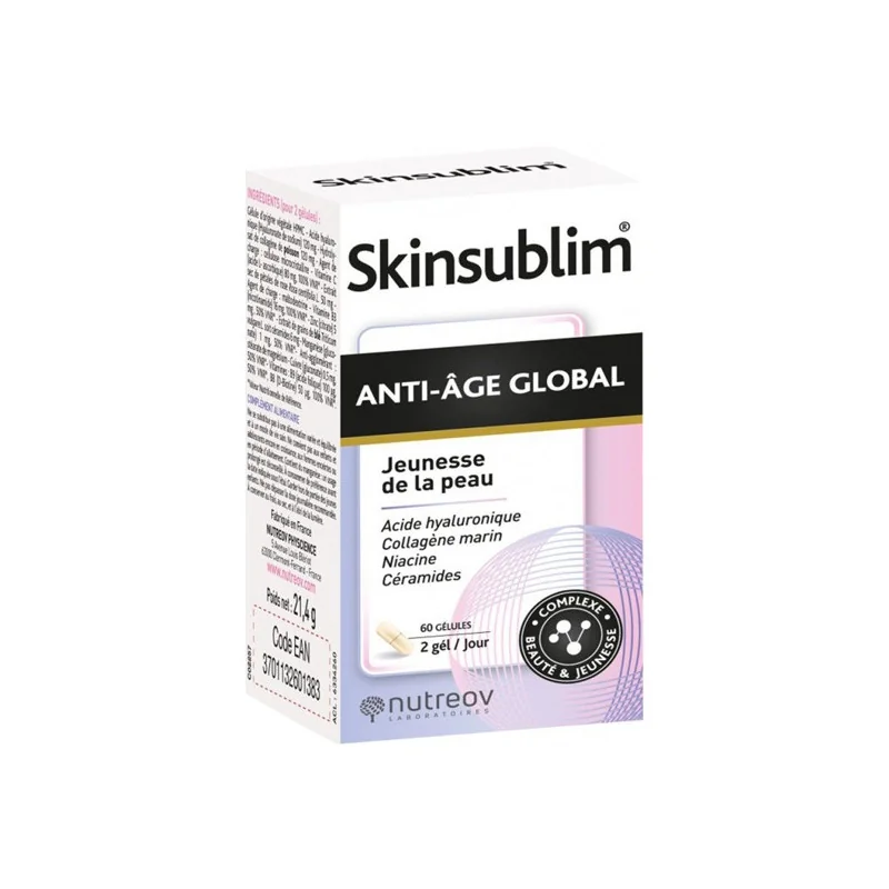 Nutreov Skinsublim Anti-Âge Global jeunesse de la peau 60 gélules