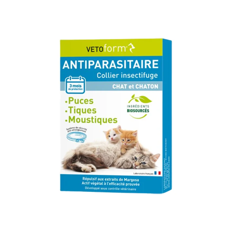 Vetoform Antiparasitaire collier chat et chaton 35cm