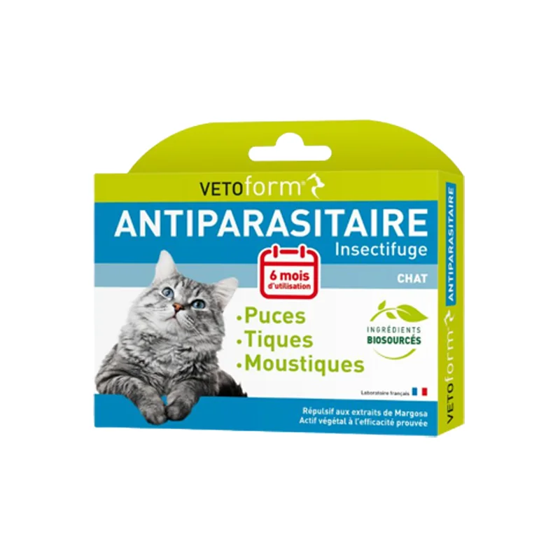 Vetoform antiparasitaire insectifuge chat 6 pipettes