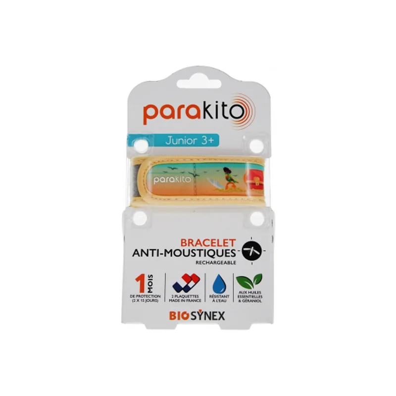 Parakito Junior 3+ bracelet anti-moustiques rechargeable Pirates