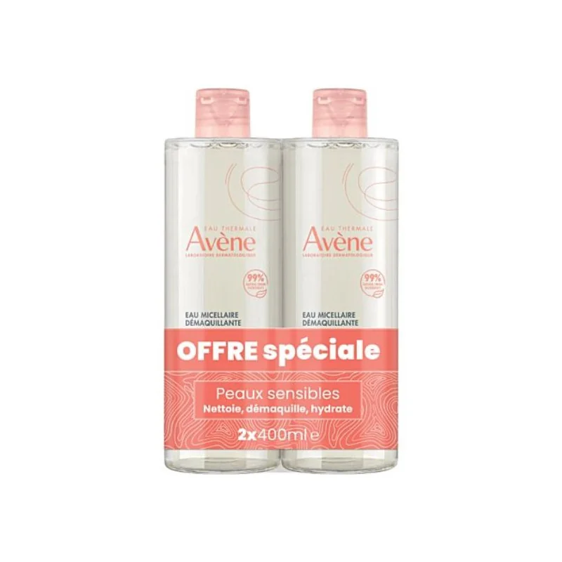 Avène Eau Micellaire Démaquillante Peaux Sensibles Duo 2x400ml