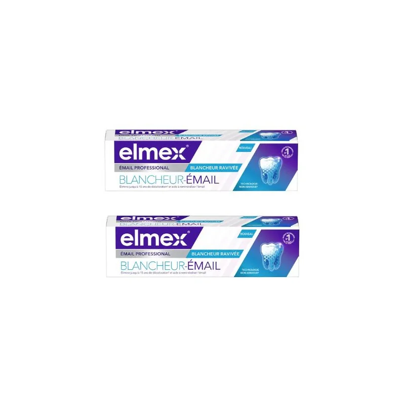 ELMEX Dentifrice Blancheur 2x75ml Opti-Email