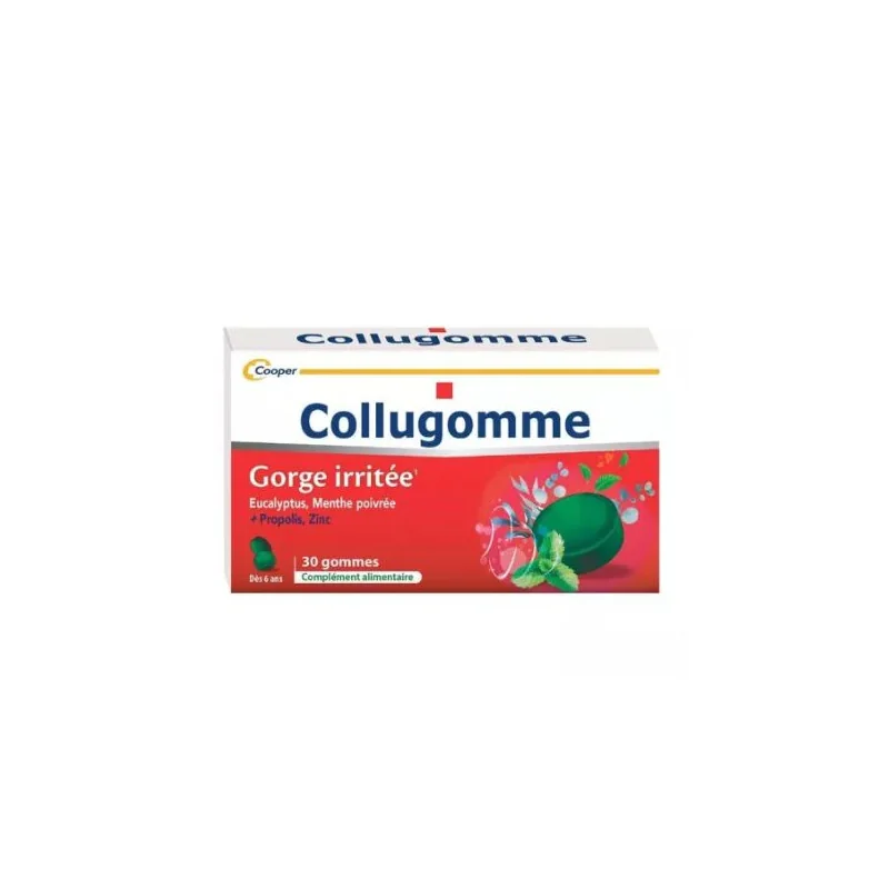 Cooper Collugomme gorge irrtiée 30 gommes