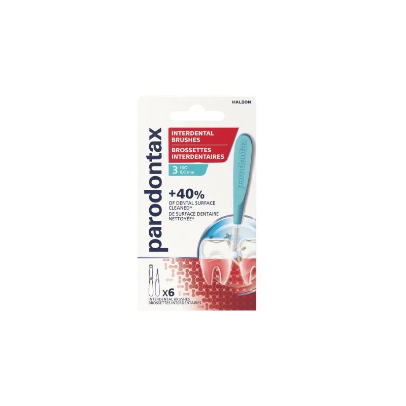 PARODONTAX Brossette Interdentaire Taille 3 0.6mm, 6 Unités