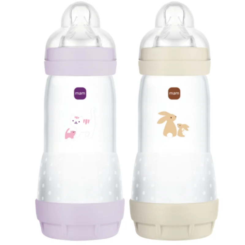 MAM Easy Start Biberon Anti-Colique 4+Mois Débit Rapide 320 ml x2