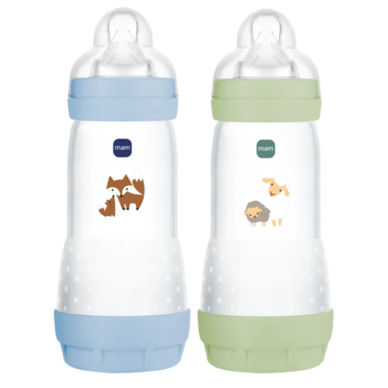 MAM Easy Start Biberon Anti-Colique 4+Mois Débit Rapide 320 ml x2