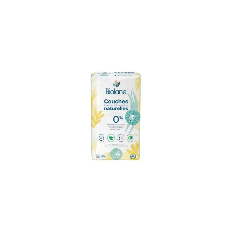 Biolane Couches Naturelles 44 Couches Taille 4 (7-18 Kg)