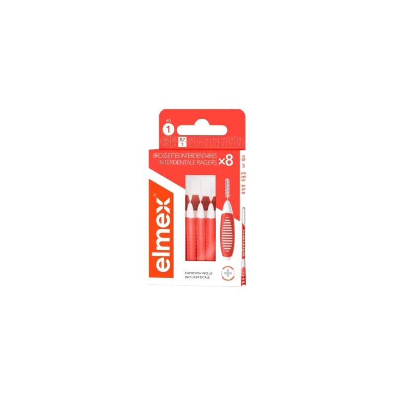 ELMEX Brossette Interdentaire Taille 1 0.7mm, 8 Unités