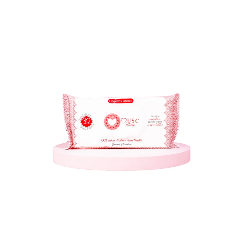 MUSC INTIME  Lingettes Intimes Parfum Rose Mystik x30