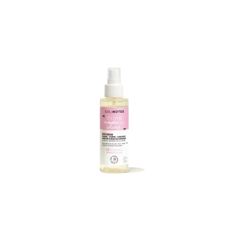 Solinotes Huile Sèche Fleur de Cerisier - Corps, Visage & Cheveux 100ml