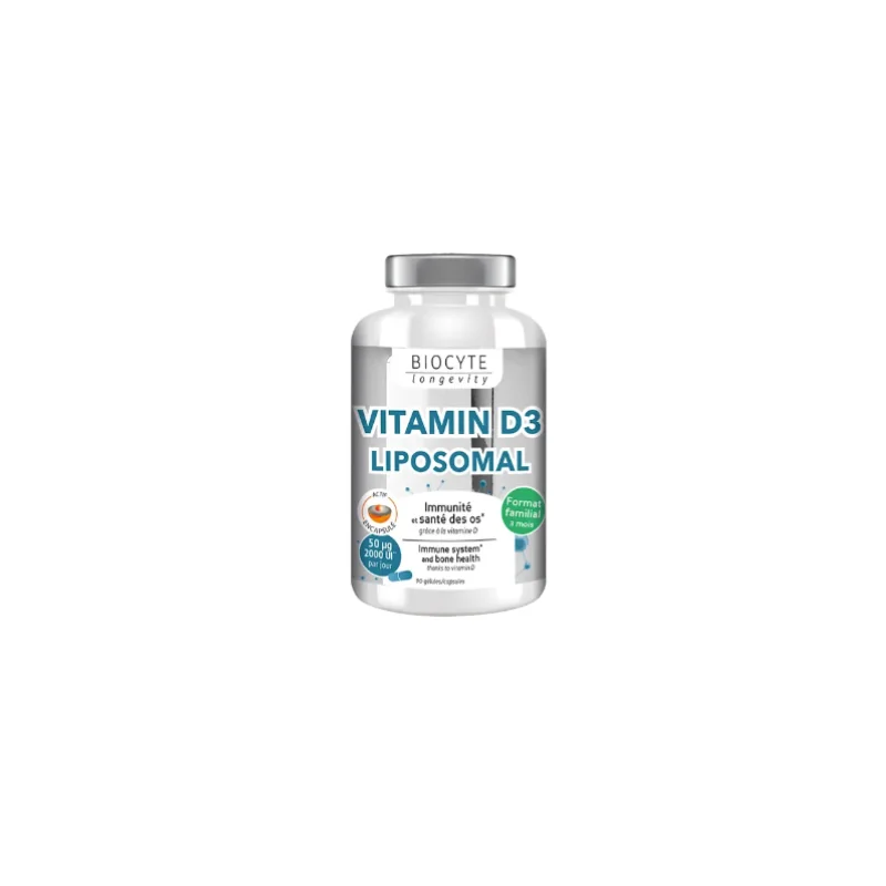 BIOCYTE SANTE - Vitamin D3 Liposomal, 90 gélules