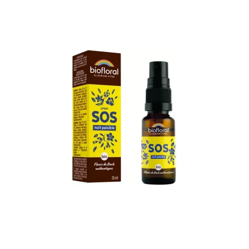 Biofloral Fleurs de Bach Spray SOS Nuit Paisible Bio 20 ml