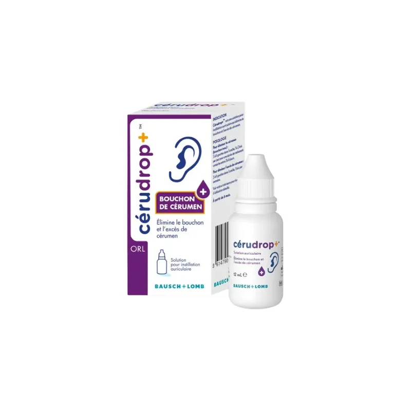 CERUDROP+ - Bouchon de Cérumen Solution Auriculaire, 12ml