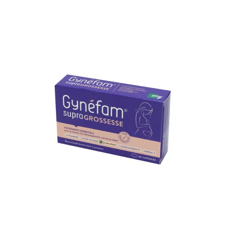 GYNEFAM Supra Grossesse 30 Capsules - Nutriments Essentiels pour Maman et Bébé