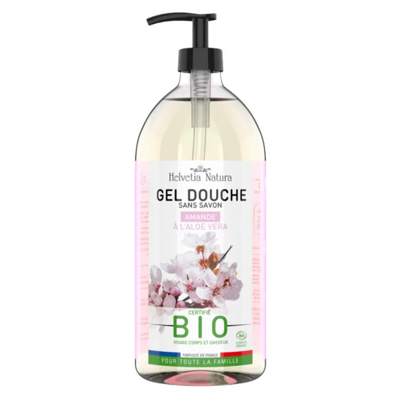 Helvetia Natura Gel Douche Aloe Vera Amande  BIO - 1L
