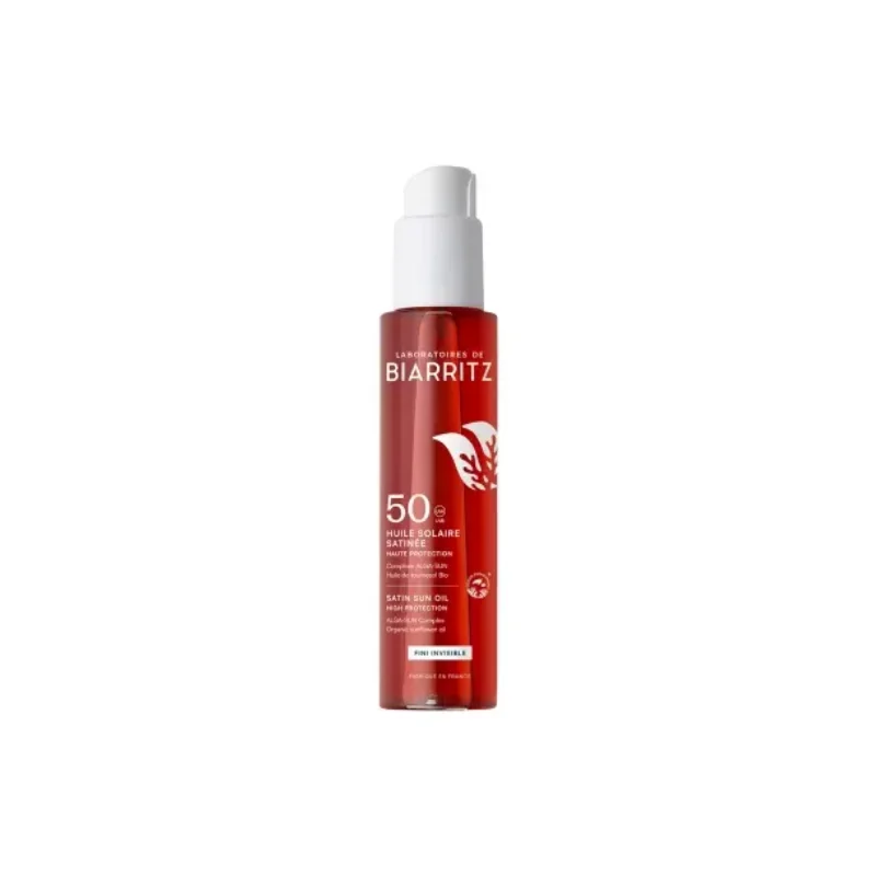 Laboratoires de Biarritz Huile Solaire Satinée SPF50 125 ml