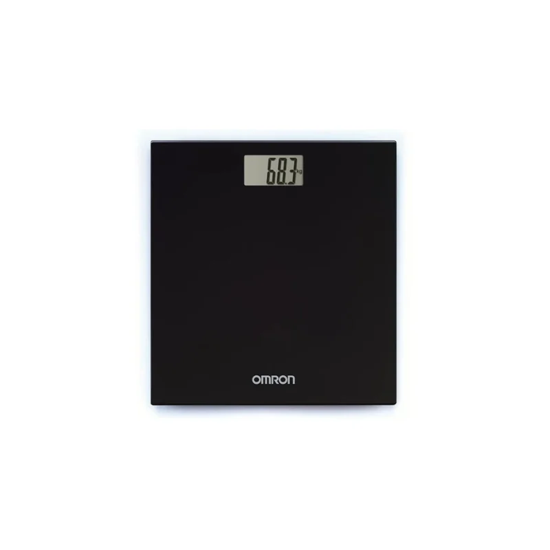 Omron Balance Numérique de Salle de Bain 29 x 27 x 2,2 cm Noir verre