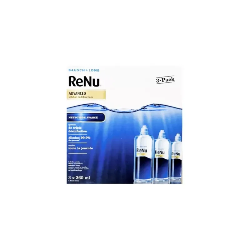Bausch + Lomb ReNu Advanced Solution Multifonctions Lot de 3 x 360 ml
