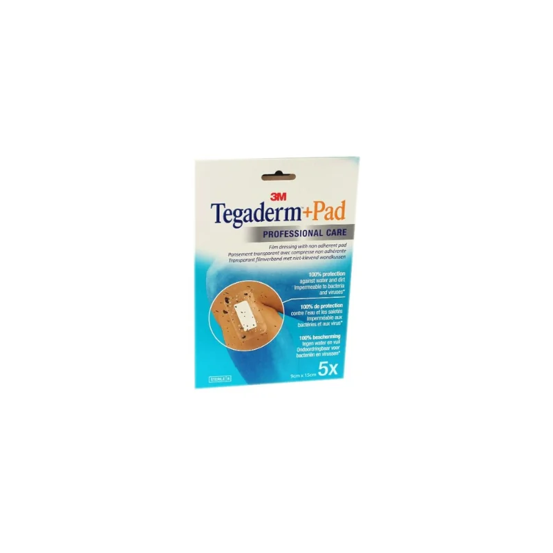 3M TEGADERM + PAD PANSEMENTS STERILES 9X15CM X5