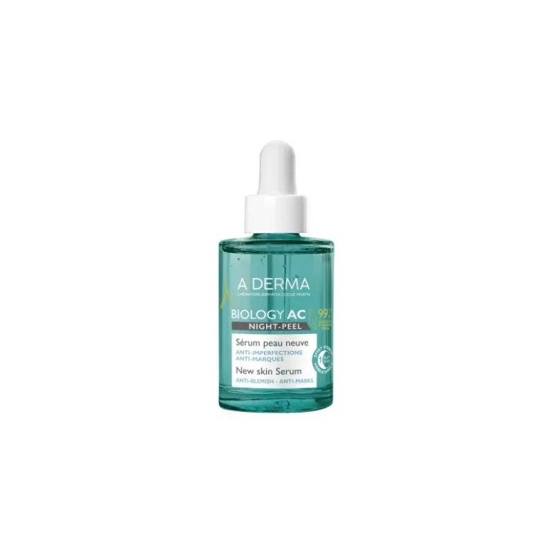 A-DERMA Biology AC Night-Peel Sérum Peau Neuve Bio 30 ml