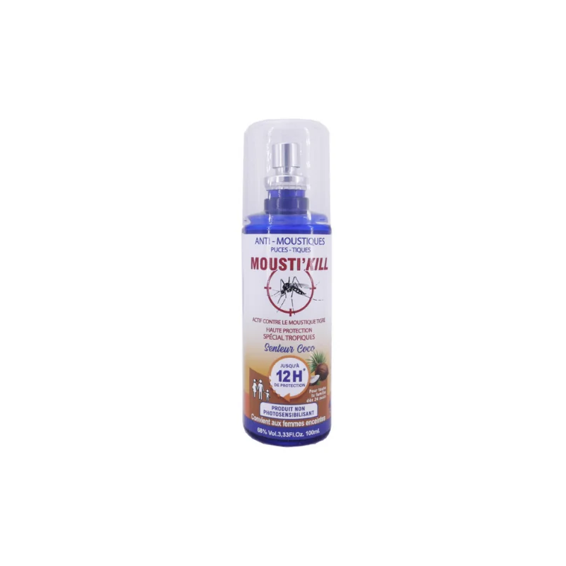 MOUSTI'KILL Anti-Moustiques Puces & Tiques Senteur Coco 100ml