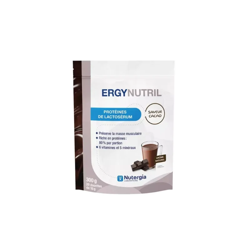 Nutergia Ergynutril Protéines de lactosérum cacao - 300g