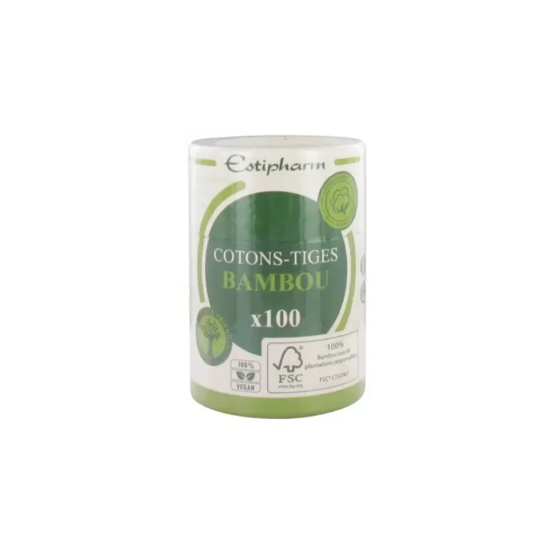 Estigreen Cotons Tiges Bambou 100 Pièces