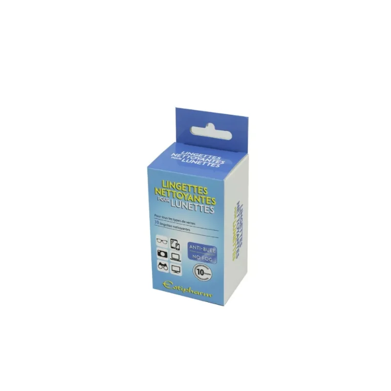 ESTIPHARM 30 Lingettes Nettoyantes Anti-buée pour Lunettes