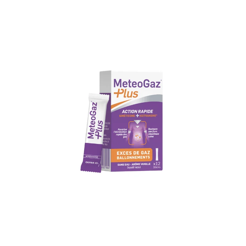 MeteoGaz Plus - Anti-Ballonnements, 12 sticks