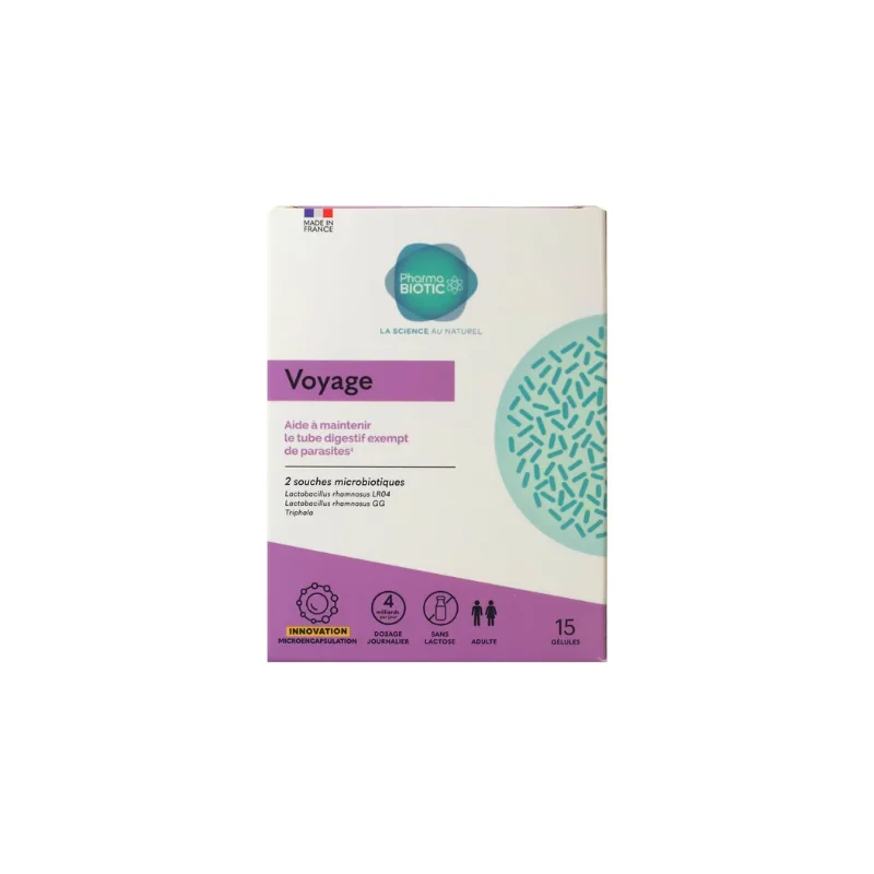 Pharmabiotic Voyage 15 gélules