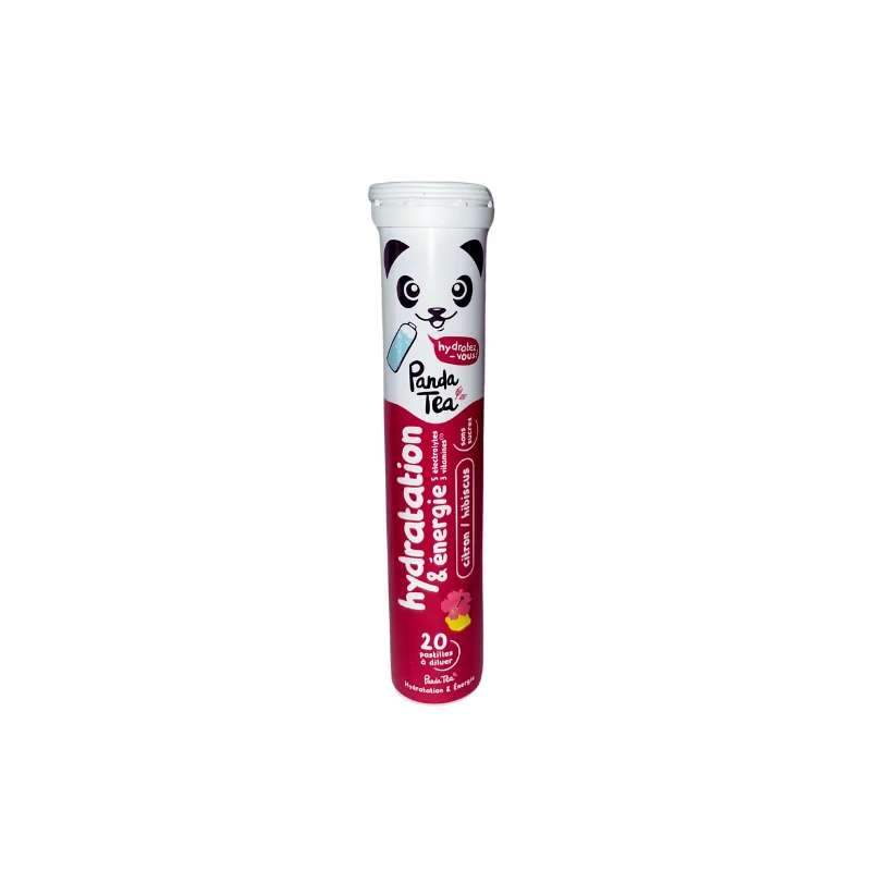 Panda tea hydratation & énergie 20 pastilles citron hibiscus