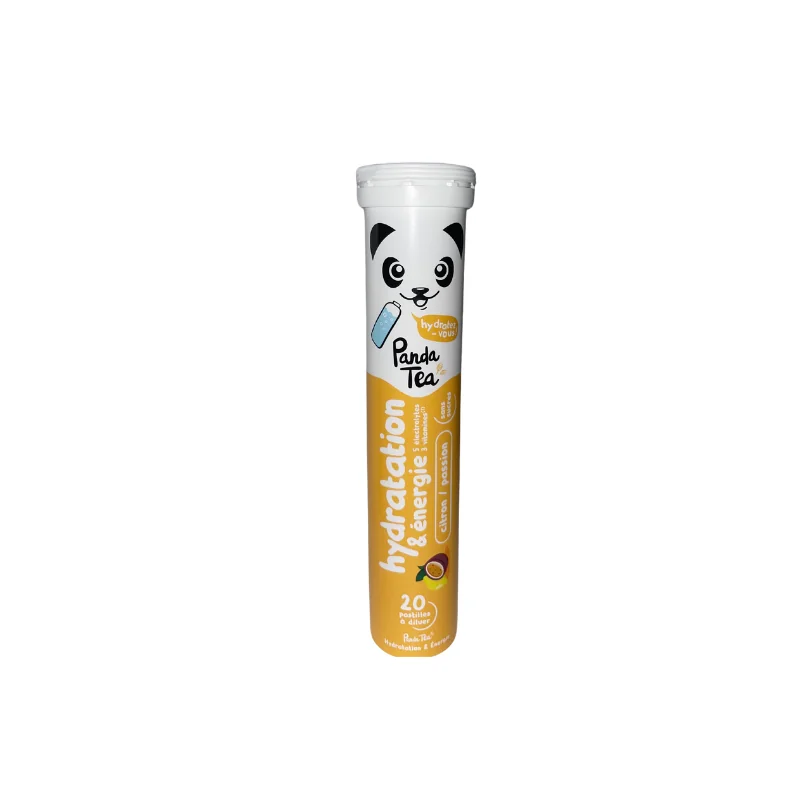 Panda Tea hydratation & énergie 20 pastilles citron & passion