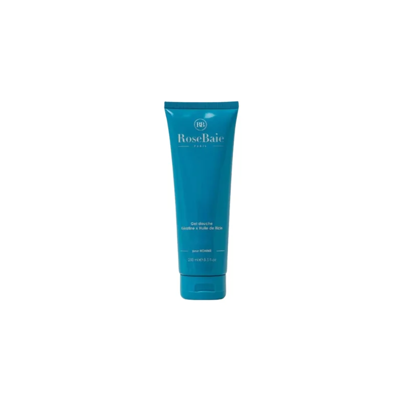 Rose Baie - Gel douche kératine / huile de ricin pour homme - 250ml