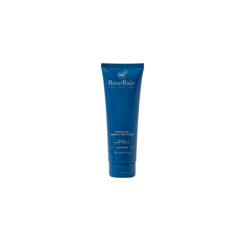 Rose Baie - Shampooing kératine / huile de ricin pour homme - 250ml