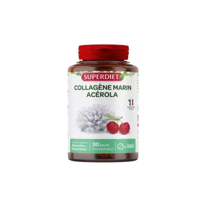 Superdiet Collagène Marin & Acérola 180 Comprimés