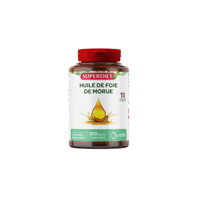 Superdiet Huile De Foie De Morue 120 capsules