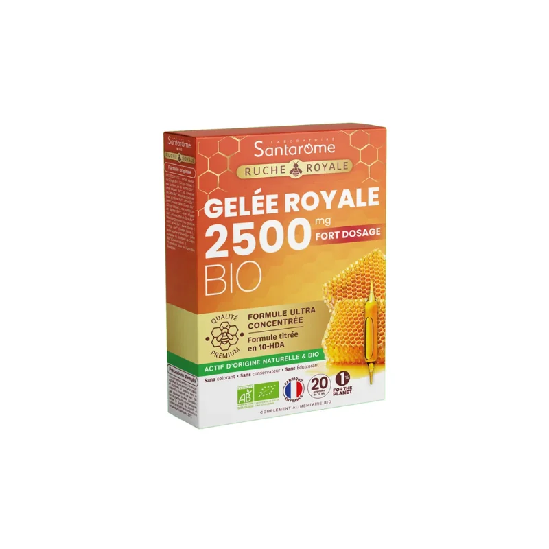 Santarome Gelée Royale 2500 MG Bio 20 ampoules